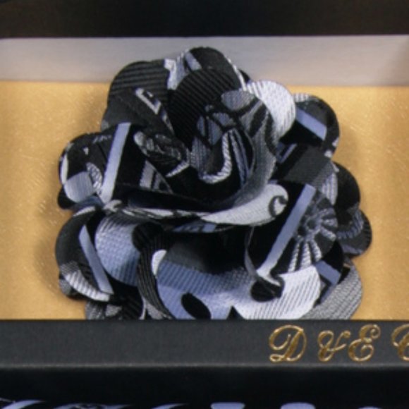 6 Piece White Dots on Black Necktie & Bow Tie Set - Picture 3 of 6